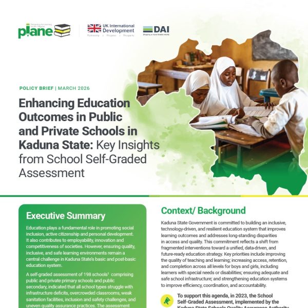 Enhancing Education Outcomes in Public and Private Schools in Kaduna State- Key Insights from School Self-Graded Assessment